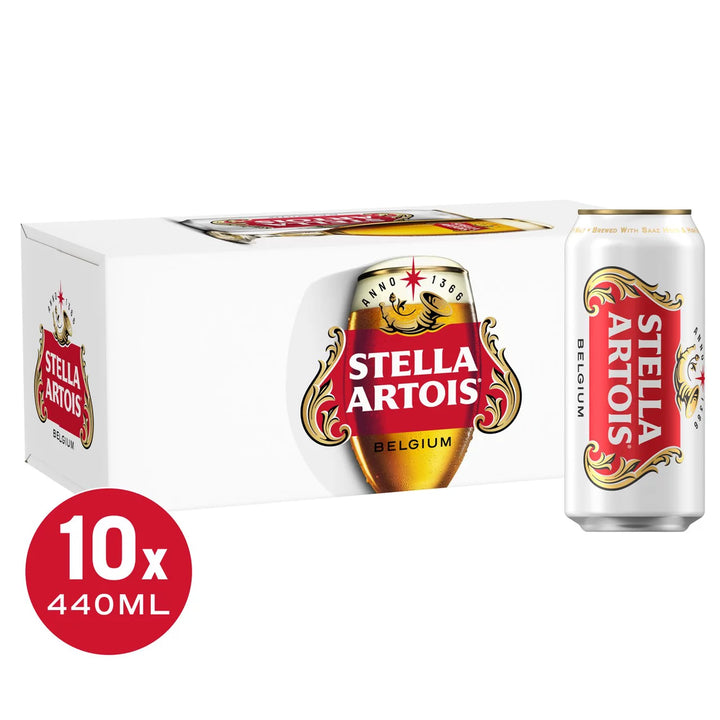 Stella Artois Belgium Premium Lager Beer 10 cans - 10 cans