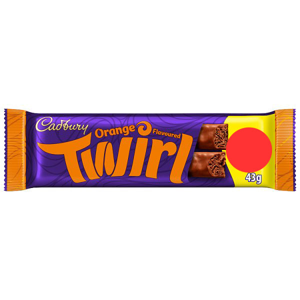 Cadbury Twirl Orange Chocolate Bar 43g twirlorange