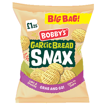 Bobby's Garlic Bread Snax 60g boobysgarlicbreadsnax boobyssnax