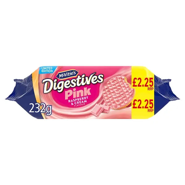 McVities Digestives  biscuits cookies mcvitiesbiscuits mcvitiesdigestives - Pink Raspberry&Cream