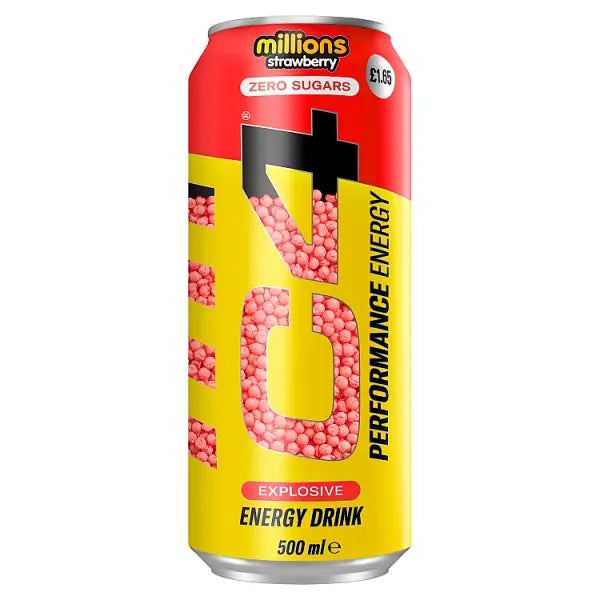C4 Energy Millions 500ml Energy drink Cans - Strawberry