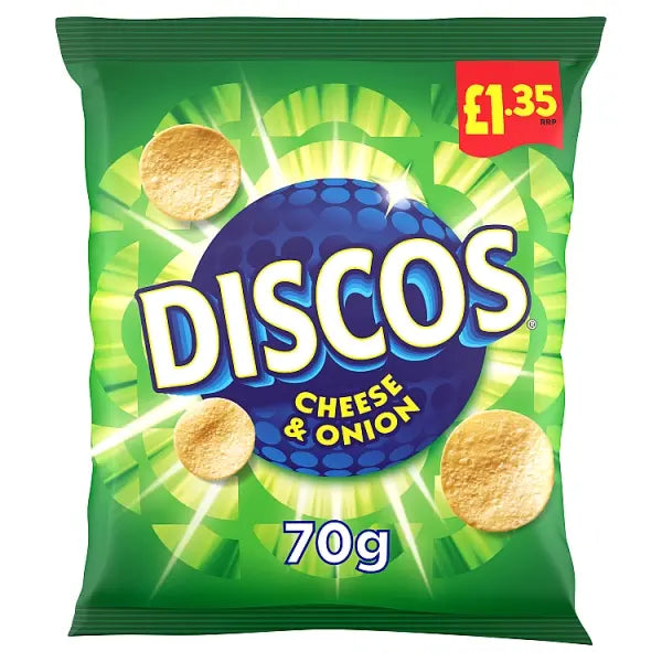 Discos Crisps 70g Snacks - Cheese & Onion