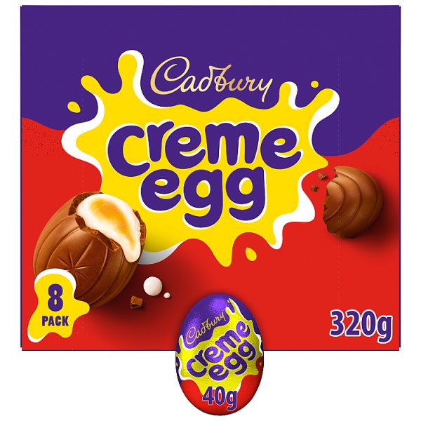 Cadbury Creme Egg Chocolate Multipack 40g cremeeggs eastereggs Easter - 8 Pack