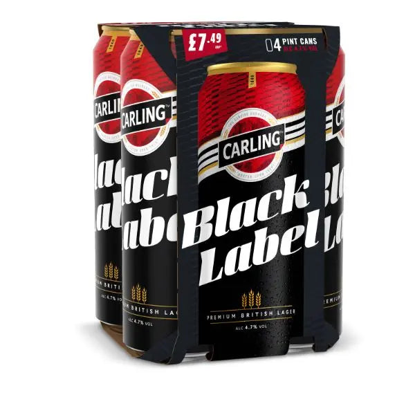 Carling Black Label 4pk Pint Can  568ml carlingblack