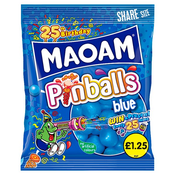 MAOAM Sweets Sharing Bag 140g - Pinballs Blue