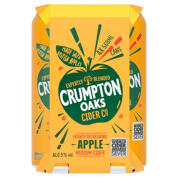 Crumpton Oaks Cider Co Apple Medium Cider 4 x 568ml Crumptoncider applecider