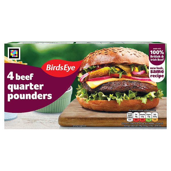 Birds Eye 4 classic burger frozen birdseyeburgers frozenburgers