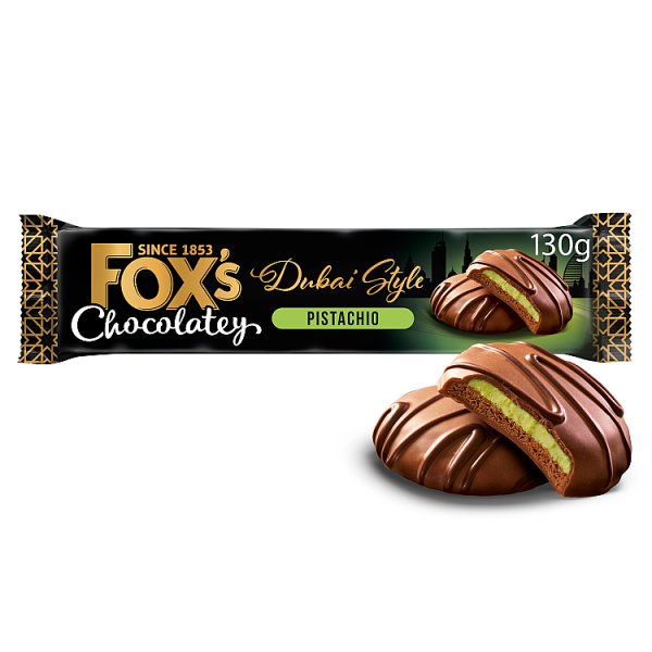 Fox’s Chocolatey Biscuits Dubai Style Pistachio Indulgent Creams 130g