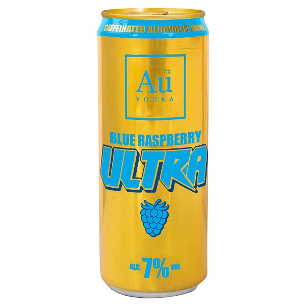 Au Vodka Ultra 500ml auultra aubigcans - Blue Raspberry
