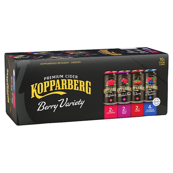 Kopparberg Premium Cider multipack 10cansciderpack KOPPABERG10PACK - Berry Variety