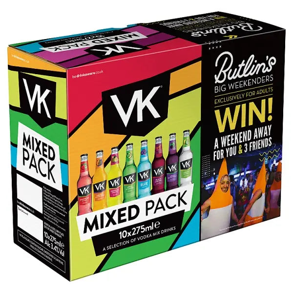 Vk Mixed 10 Pack 275ml vkmixedpack mixer alcoholic mixer