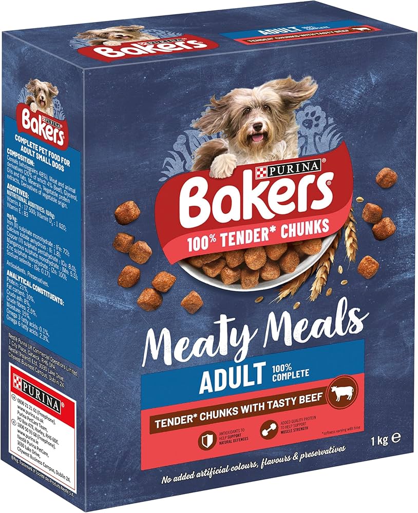 BAKERS  Dry Dog Food 1kg Meaty Meals