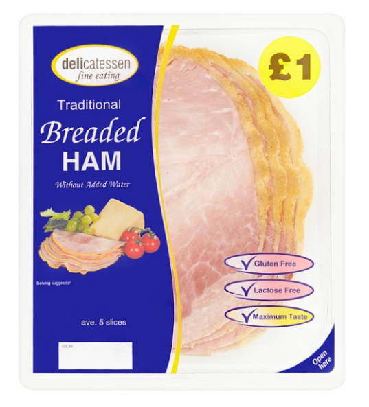 Delicatessen Fine Eating Traditional Breaded Ham 90g £1