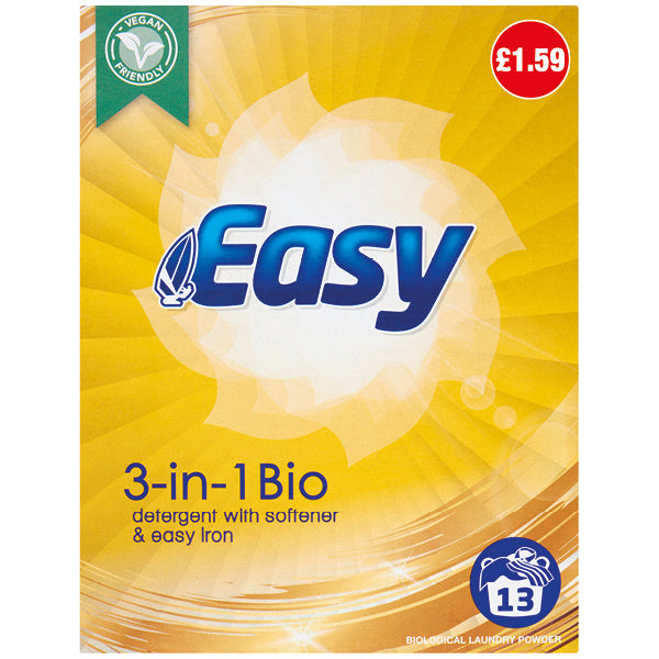 Easy 3 In 1 Bio Powder 13 Wash Pm £1.59 884g
