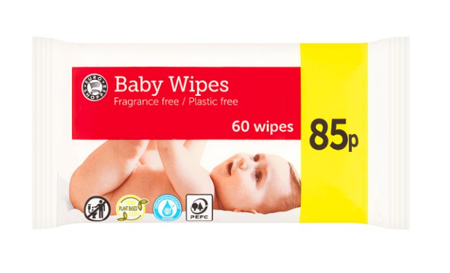 Euro Shopper 60 Baby Wipes 85p