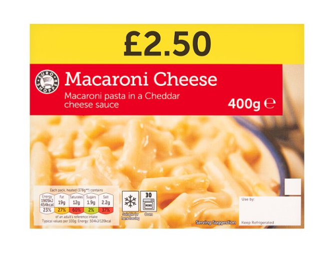 Euro Shopper Macaroni Cheese 400g £2.50