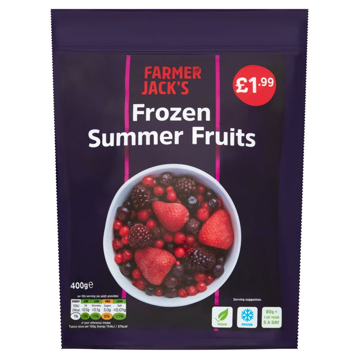 FARMER JACK'S Frozen Summer Fruits 400g £1.99PM