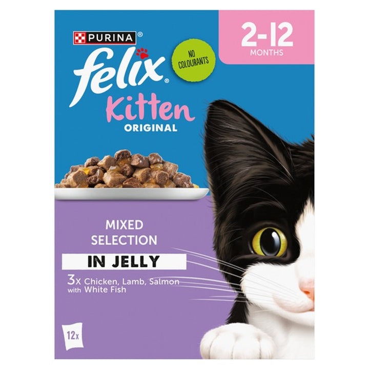 Felix Original Kitten Mixed Selection in Jelly Wet Cat Food 12x85g