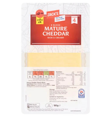 Jack's 8 Slices Mature Cheddar