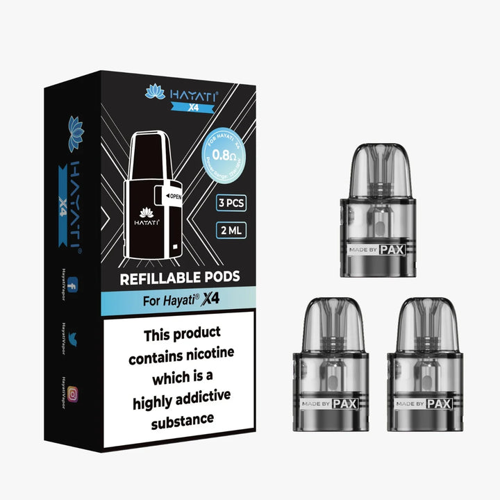 Hayati X4 Replacement Pods each - 0.8Ω Each