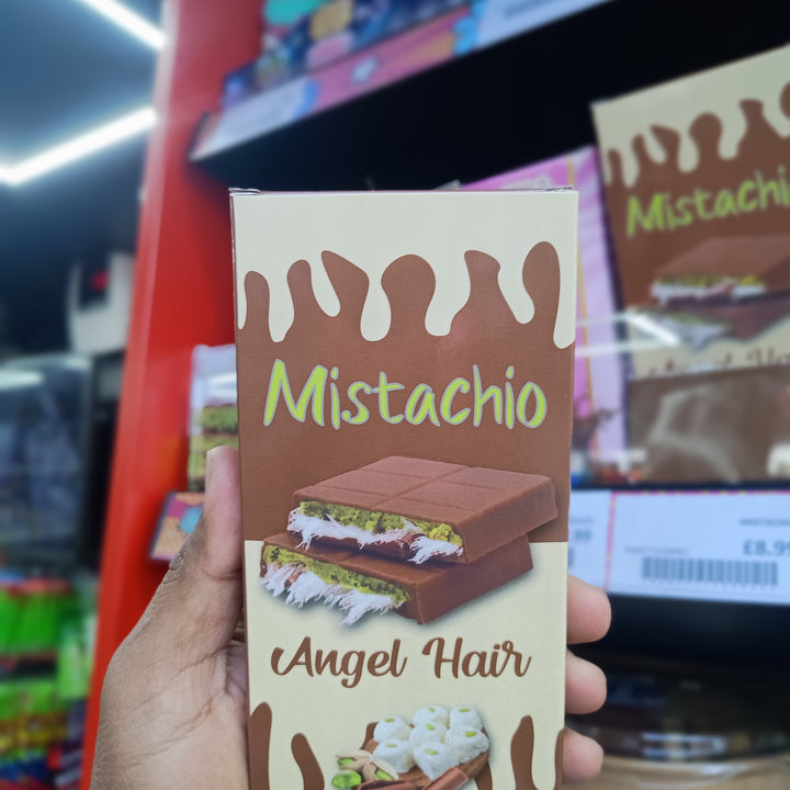 Mistachio Angel Hair Turkish Cotton Candy with Pistachio filling 172g - Chocolate