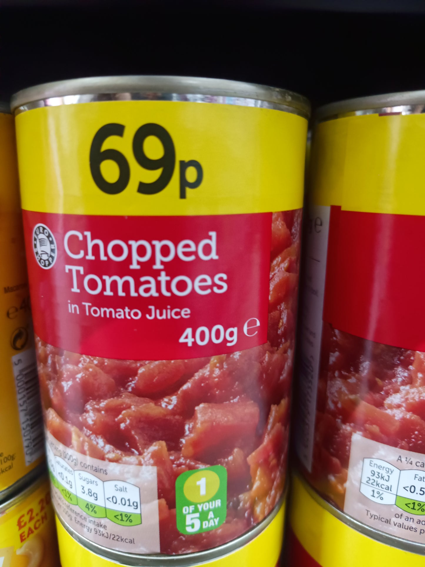 Euro Shopper Chopped Tomatoes in Tomato Juice 400g