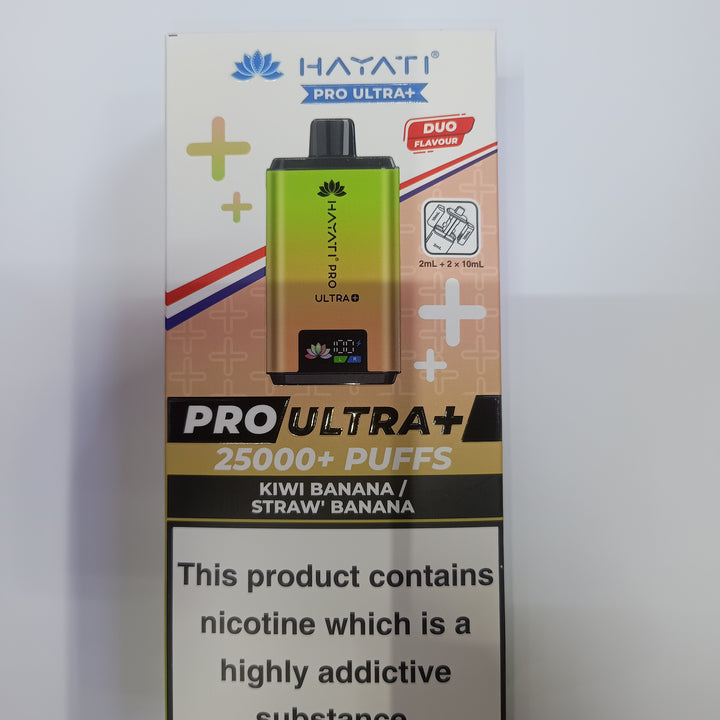 HAYATI PRO ULTRA+ 25000PUFFS(REFILLS DEVICE)BIG VAPES hayativapes hayatiproultra - Kiwi Banana/Straw Banana
