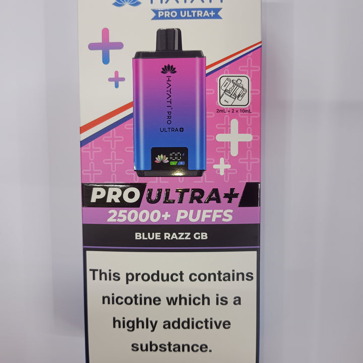 HAYATI PRO ULTRA+ 25000PUFFS(REFILLS DEVICE)BIG VAPES hayativapes hayatiproultra - Blue Razz GB