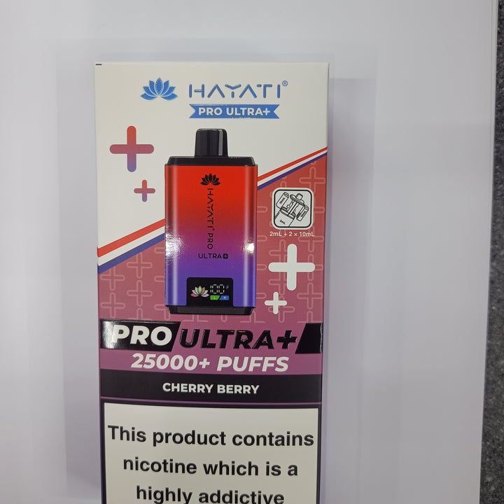 HAYATI PRO ULTRA+ 25000PUFFS(REFILLS DEVICE)BIG VAPES hayativapes hayatiproultra - Cherry Berry