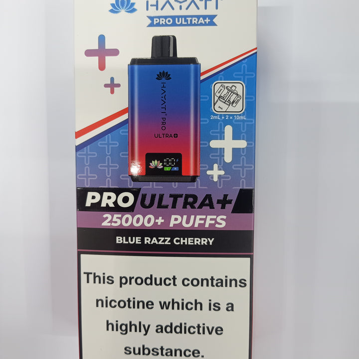 HAYATI PRO ULTRA+ 25000PUFFS(REFILLS DEVICE)BIG VAPES hayativapes hayatiproultra - Blue Razz Cherry