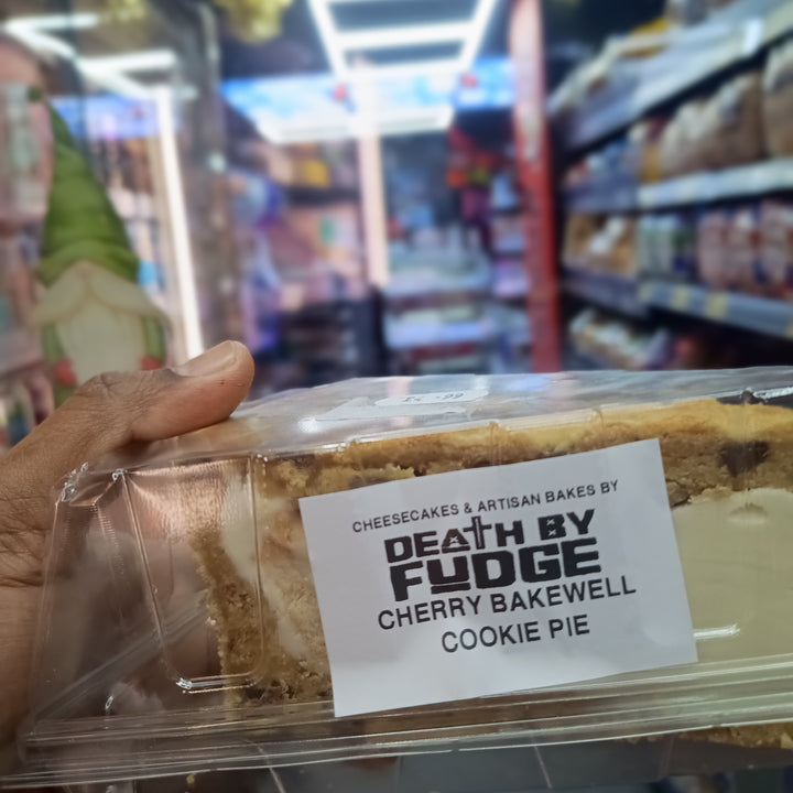 Death by Fudge CookiePie Desserts cookies pies cookiepiedesserts deathbyfudge - Cherry Bakewell