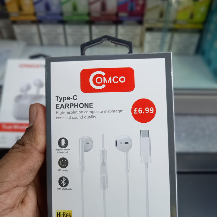 Comco Earbuds/Earphones Bluetooth/wired wireless Mobile Accessories - Type-C Connection