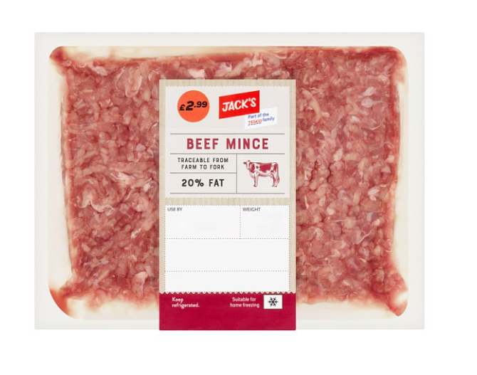 Jack's Beef Mince 400g £2.99