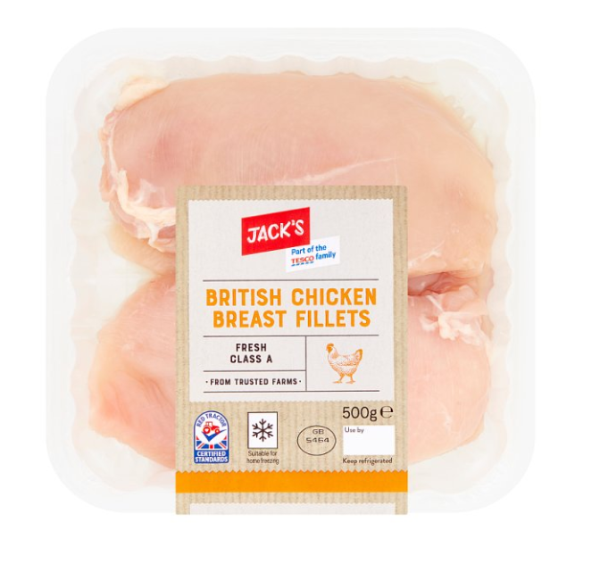 Jack's British Chicken Breast Fillets 500g £4.99