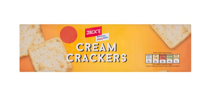 Jack's Cream Crackers 300g  £1.25