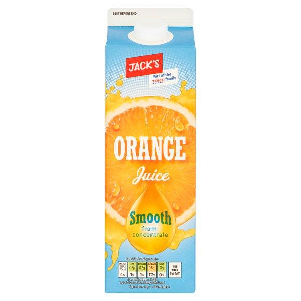 Jack's Orange Juice Smooth From Concentrate 1 Litre