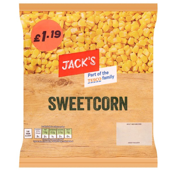 Jack's Sweetcorn 450g £1.19PM