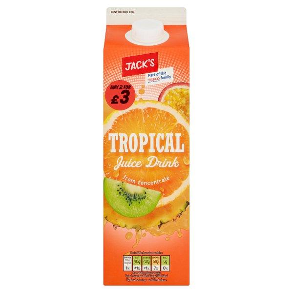 Jack's Tropical Juice Drink From Concentrate 1 Litre