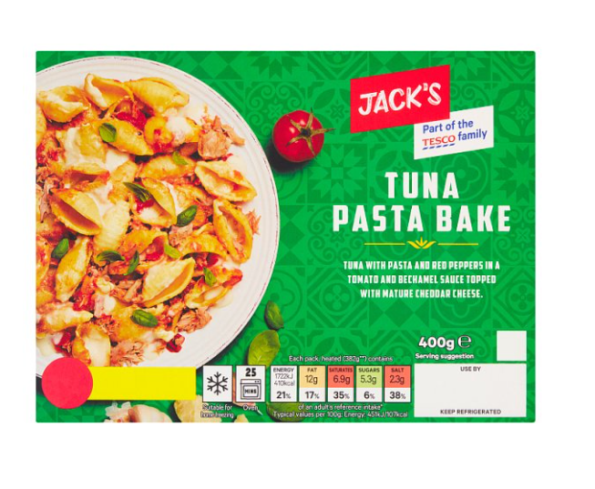 Jack's Tuna Pasta Bake 400g £3.75 2 for £6.00