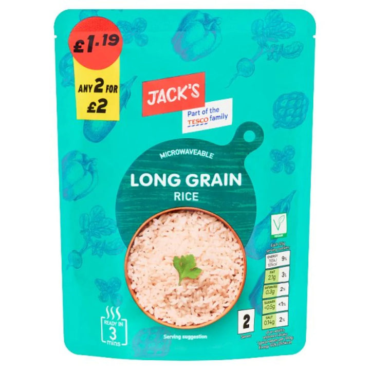 Jack's - Microwaveable Rice - 250g - Long Grain Rice