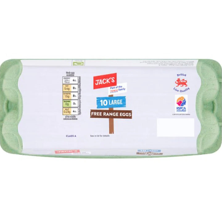 Jacks 10 Large Free Range Eggs