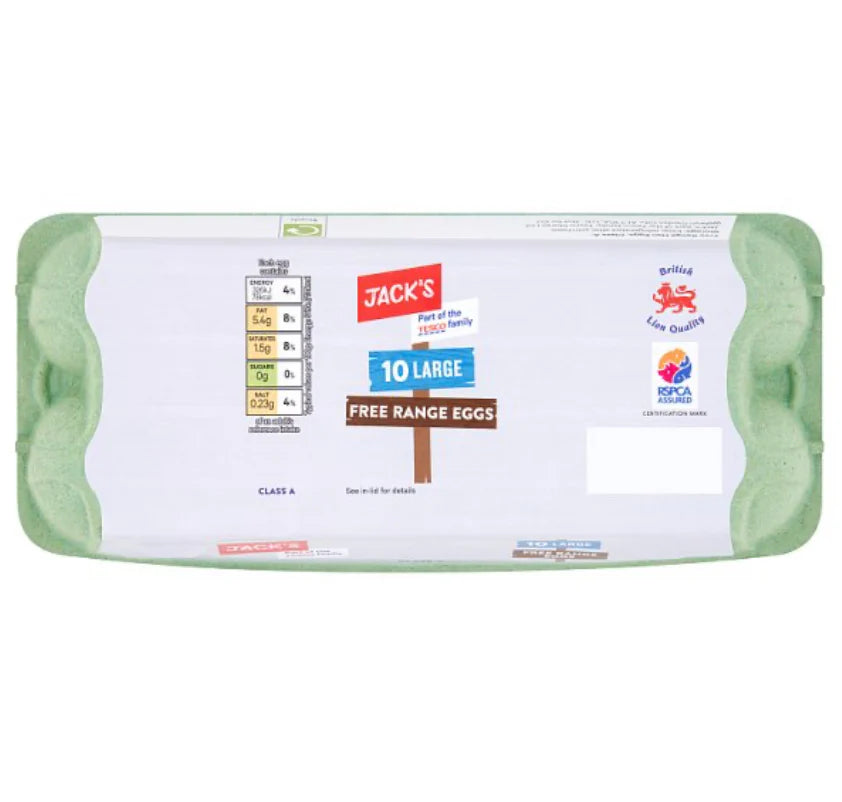Jacks 10 Large Free Range Eggs