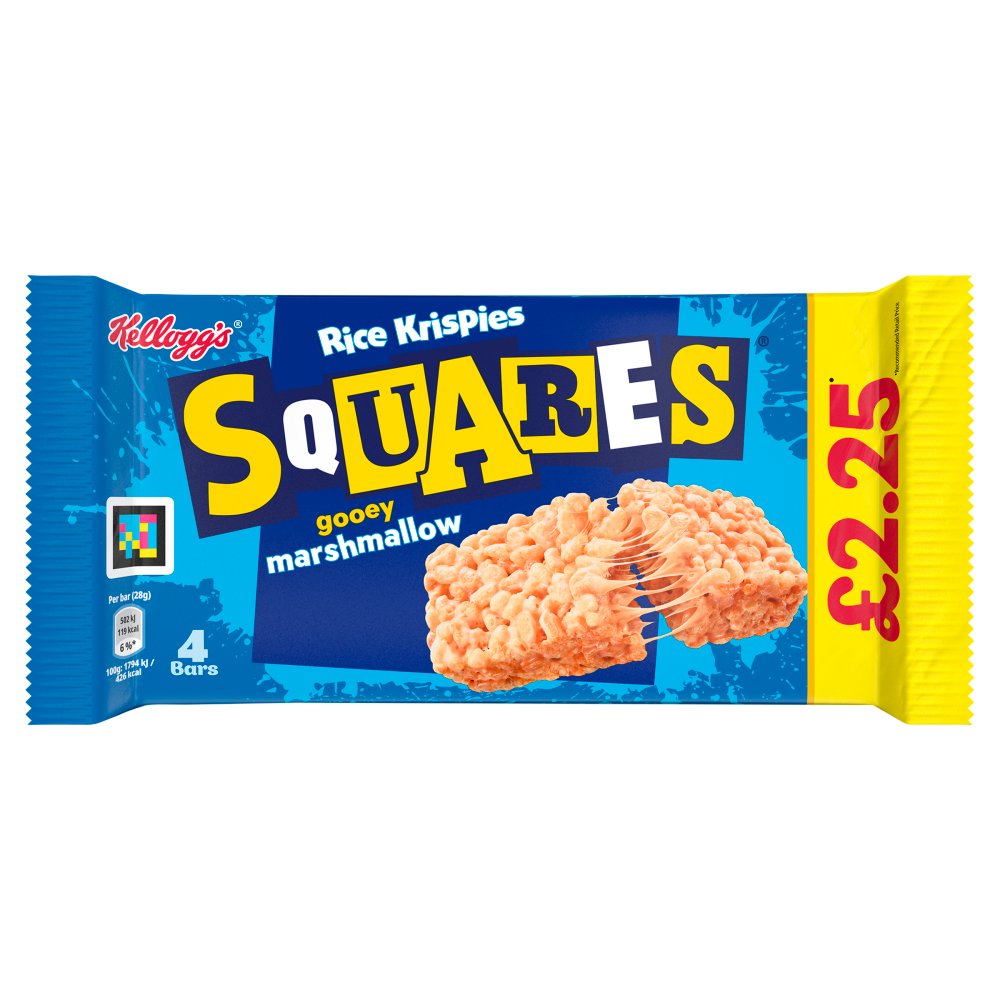 Kellogg's Rice Krispies Squares Marshmallow Snack Bars PMP £2.25