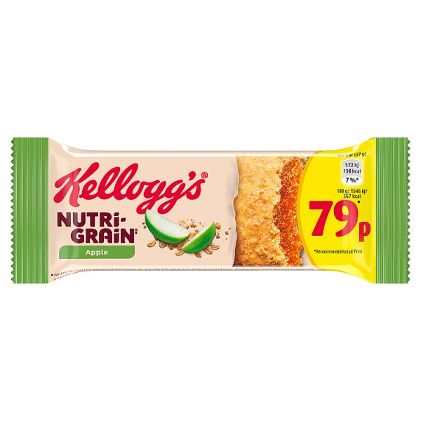 Kelloggs Nutrigrain Bar Apple 79p 37g