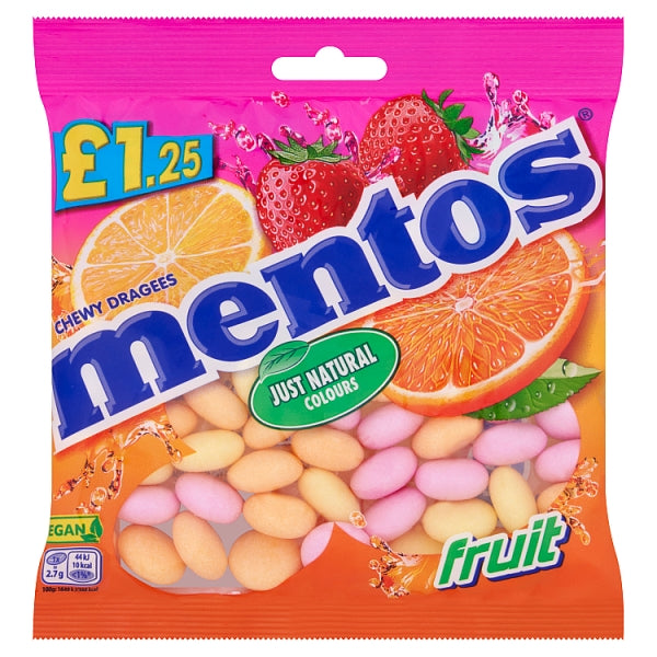 Mentos Fruits £1.25 Bags 135g