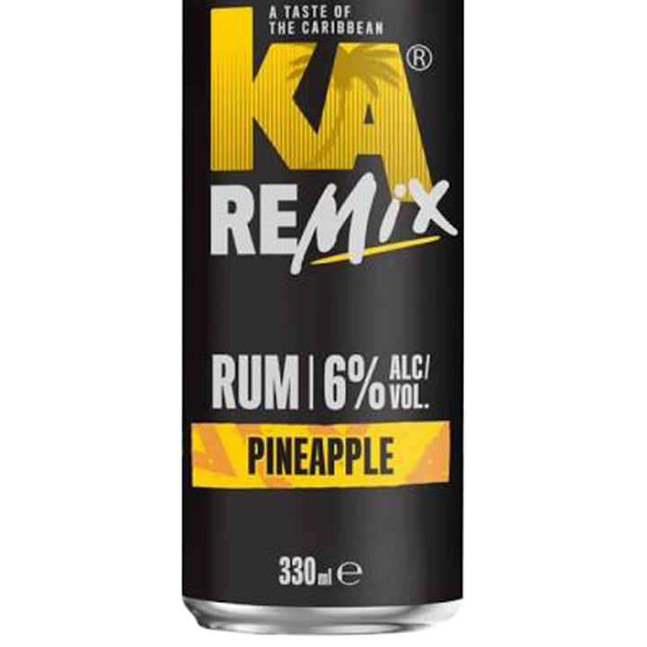 KA REMIX RUM 6% THE TASTE OF CARIBBEAN(ALCOHOLIC MIXER CANS) 330ML - Pineapple