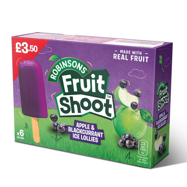 Robinsons 6 Fruit Shoot Apple & Blackcurrant Lollies Minis (12 Pack)