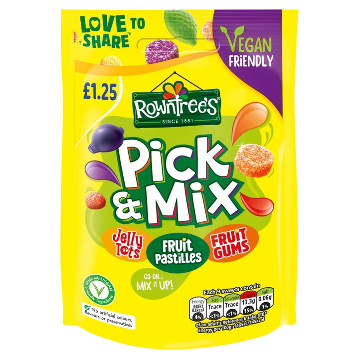 Rowntree's Sweets Sharing Bag 120g PMP £1.25 - Pick & Mix