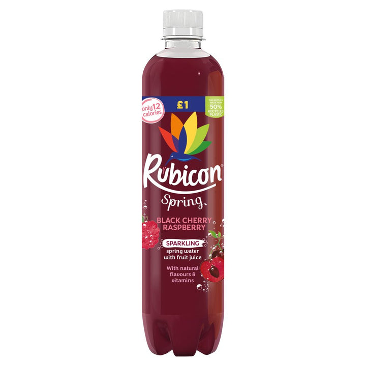 Rubicon Sparkling Spring Water with Fruit Juice 500ml - Black Cherry Raspberry