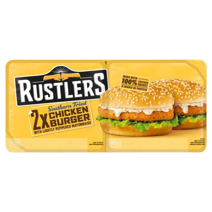 Rustlers Burger rustlersburger chilled foods chilledburgers - 2x Southern Fried Chicken